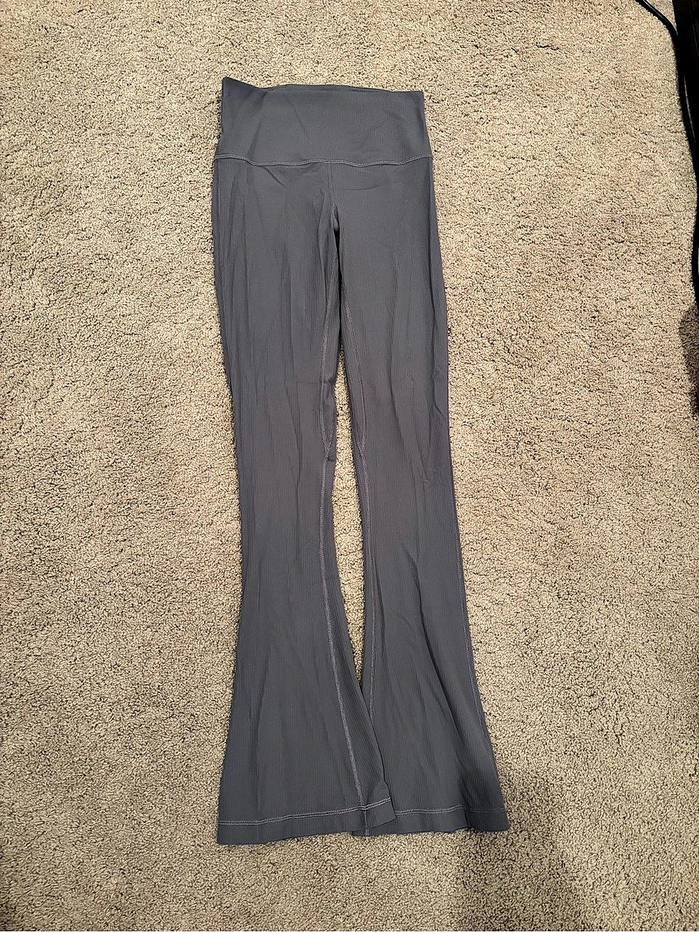 Lululemon Groove High-Rise Ribbed Wide-Flare Pant Gray Size 6